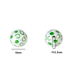 Chaîne de téléphone portable, porte-clés, accessoire de voiture en acrylique à paillettes colorées motif vache de 16 mm pour DIY - Product Image 2