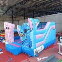 Château gonflable intérieur/extérieur pour enfants avec toboggan, idéal pour parcs d'attractions, maternelles, fêtes, location et vente en gros sur mesure