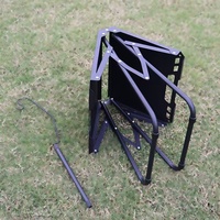 Table pliante tactique en acier au carbone sans installation pour camping, pique-nique, thé et marché nocturne