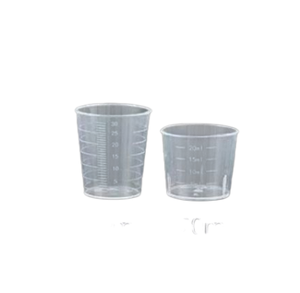 Petit gobelet en plastique avec échelle graduée 20ml30ml50ml100ml avec couvercle, gobelet en plastique jetable <span class=keywords><strong>empilable</strong></span> réutilisable, fournitures de laboratoire - Product Image 4