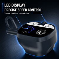 Blender Tangan Elektrik dengan Layar LED, Kontrol Tombol, Motor DC, Fungsi Turbo Kecepatan Variabel, dan Poros Baja Tahan Karat