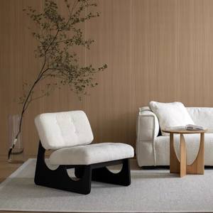 Silla individual de cuero ATUNUS para sala de estar, patas de madera, sofá de peluche, silla de tela, muebles de ocio Wabi Sabi, silla decorativa - Product Image 5