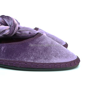 Chaussures plates pour femmes en velours de luxe, style nœud, <span class=keywords><strong>ballerines</strong></span> <span class=keywords><strong>chinoises</strong></span> - Product Image 4