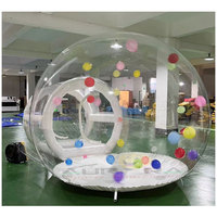 Populaire gonflable clair dôme extérieur sauter tente à bulles transparent extérieur unique tunnel gonflable ballons tente à bulles