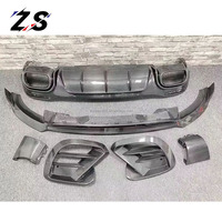ZS adecuado para Mercedes Benz GLE450 GLE53 GLE63 Coupe SUV actualización BS estilo cuerpo Kit fibra de carbono frente labio parrilla Spoilers Hood