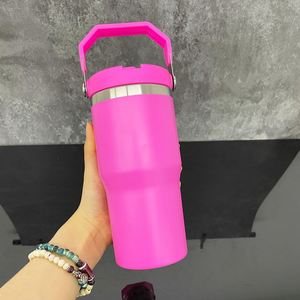 Neon Colors Children's Sublimation 20oz Sports 30oz Water <b>Bottle</b> Kids Tumbler with Spill-Proof Lid Top Handle - Product Image 3