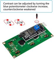 Pantalla TFT 1602A 5V Azul Verde-amarilla con IIC/I2C, Retroiluminación Blanca, Módulo de Monitor TFT 16x2 LCD1602