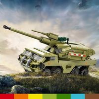 Ensemble de blocs de construction d'artillerie mobile de 429 pièces, véhicule lourd armé MOC, jouet de construction en briques précises pour enfants, cadeau STEM