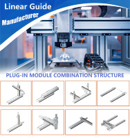 Module linéaire à vis à billes CTH5 100W, actionneur électrique robuste haute vitesse pour positionnement coulissant sur rail CNC XY