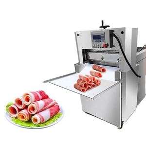Trancheuse à viande électrique entièrement automatique, trancheuse industrielle pour viande congelée, trancheuse automatique à six rouleaux pour bœuf et mouton - Product Image 2