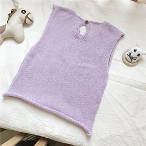 Conjuntos de Suéter sin Mangas y Pantalones <span class=keywords><strong>para</strong></span> Bebés Recién Nacidos, Personalizados OEM, 2 Piezas, Ropa de Bebé, Tops de Algodón Tejido <span class=keywords><strong>para</strong></span> Niños y Niñas - Product Image 6