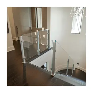 Clearview Barandilla Adjustable Stairs Holder Stainless Steel Glass Railing For Apartment
