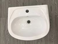 Lavabo mural en céramique de style moderne, coloré et émaillé, de forme carrée, sanitaires en céramique