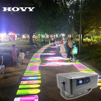 Système de projection interactive pour sols, jeux interactifs 3D pour stations de villégiature en plein air, événements interactifs sur le sol