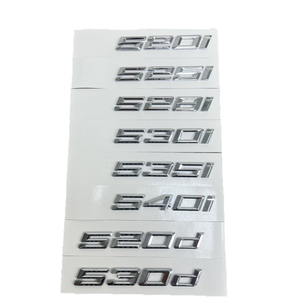 Adesivo Laterale <span class=keywords><strong>Nero</strong></span> Modificato per <span class=keywords><strong>BMW</strong></span> Serie 5, Etichetta Posteriore, Badge Trasferibile in ABS per Auto, Compatibile con 520i 525i 528i 530i 535i - Product Image 1