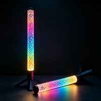 Barre lumineuse d'ambiance LED RGBIC pour jeux, effet cristal diamant, lumière d'ambiance à changement de couleur avec télécommande pour salle de jeux