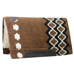 Manta de Montar de Lana de Nueva Zelanda para Doma y Salto, Cómoda, Duradera, Protectora, con Forro de Tela y Cubierta de Cuero de Alta Calidad - Product Image 1
