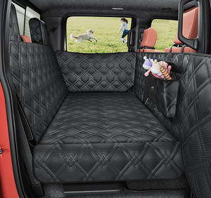 Funda Protectora para Asiento Trasero de Coche para Perros, Extensible, Impermeable, con Protección para la Puerta, Base Rígida, Hamaca para Perros - Product Image 1