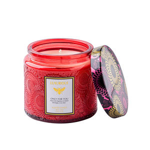 Vela Aromática de Cera de Soja Hecha a Mano con Diseño en Relieve HD-001DD-B, Venta al por Mayor, Fragancia para Dormitorio, Regalo de Cumpleaños, Decoración para el Hogar - Product Image 1