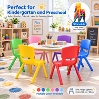 Chaises d'apprentissage préscolaire pour enfants, pour la lecture, le dessin et les activités en classe, mobilier scolaire en plastique empilable pour la garderie