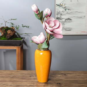 แจกันดอกไม้สไตล์นอร์ดิกคลาสสิกสำหรับห้องนั่งเล่น, แจกันเซรามิกพอร์ซเลนตั้งพื้น, แจกันตกแต่งทำมือสำหรับโต๊ะในโรงแรม - Product Image 4