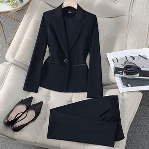 Blazer <span class=keywords><strong>Formal</strong></span> elegante <span class=keywords><strong>para</strong></span> <span class=keywords><strong>mujer</strong></span>, pantalones, <span class=keywords><strong>traje</strong></span> de trabajo de oficina profesional, conjunto de <span class=keywords><strong>traje</strong></span> de <span class=keywords><strong>entrevista</strong></span> de dos piezas - Product Image 2
