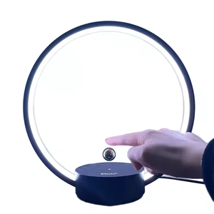 HCNT Modern Circle Table Lamp Round Shade Desktop Ambient LED <b>Light</b> for Bedroom and Living Room Birthday Gift Home Decoration - Product Image 1