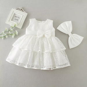 Artículos para Bebés Recién Nacidos, Vestido de Bautizo Infantil con Flores, Vestido de Boda para Ocasiones Especiales - Product Image 1