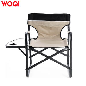 Chaise de Réalisateur Pliante Portable Woqi avec Cadre en Aluminium et Tissu Oxford, Chaise de Camping et de Jardin d'Extérieur avec Table Latérale, Charge Maximale 140 kg - Product Image 4