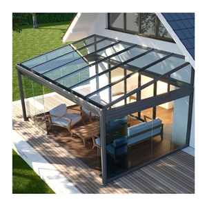 Porte de Sun Room Toit incliné Petite Serre Incurvée Aluminium <span class=keywords><strong>Solarium</strong></span> Sunroom Fenêtres Autonomes et Maisons en Verre - Product Image 5