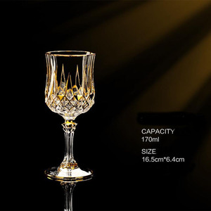 Bicchiere da Whisky in cristallo dorato di lusso di alta qualità di vendita calda in stile europeo e <span class=keywords><strong>calice</strong></span> da Champagne per vino per la casa e <span class=keywords><strong>il</strong></span> Bar - Product Image 6