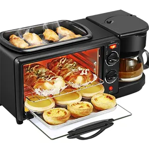 3 em 1 multifunções elétrica sanduicheira waffle maker mini portátil máquina café do pequeno almoço