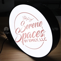 Publicité Logo personnalisé rond publicité caissons lumineux signalisation extérieur entreprise magasin signe lumières circulaire led boîte à lumière signe