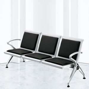 Sillas de espera Bao Xian, fila de 3 asientos, de acero inoxidable con pasamanos para uso público en hospitales y aeropuertos - Product Image 1