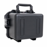 Boîte à outils de haute qualité en noir profond avec poignée en caoutchouc moulé, étui de rangement