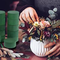 Boue ronde en fausse fleur Kit d'arrangement floral bricolage décoration d'allée de fête de mariage blocs de mousse humide vert