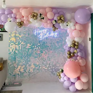 Wedding Party Parti Decor Shimmer Wall Backdrop Decorations 30*30cm Shimmer Sequin Wall Panel Party Sequin Backdrop