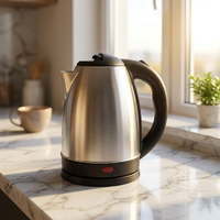 Bouilloire électrique sans fil en acier inoxydable de 1,8 L avec contrôle de la température, arrêt automatique, design moderne pour la maison, l'hôtel et la préparation du thé
