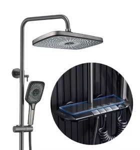 Sistema Doccia a Cascata Color Canna di Fucile con Doccetta, Spruzzino Bidet, Mensola Portaoggetti e Miscelatore Acqua Calda e Fredda per <span class=keywords><strong>Bagno</strong></span> - Product Image 2