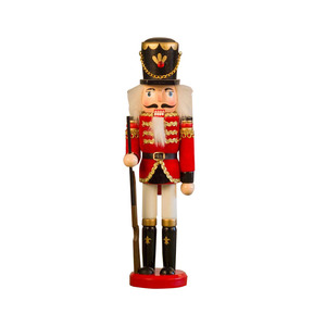 30CM European Wooden <strong>Nutcracker</strong> Soldeir <strong>Drum</strong> Puppet Christmas Wine Cabinet, Table Decoration - Product Image 4