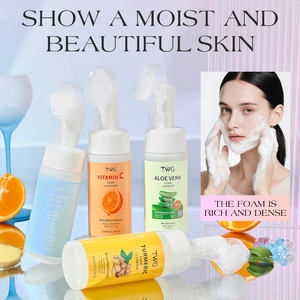 TWG RTS Limpiador de cúrcuma Limpieza profunda Anti Acné Hidratante Limpiador <span class=keywords><strong>facial</strong></span> de cúrcuma con cepillo Blanqueamiento Lavado <span class=keywords><strong>facial</strong></span> de cúrcuma - Product Image 5