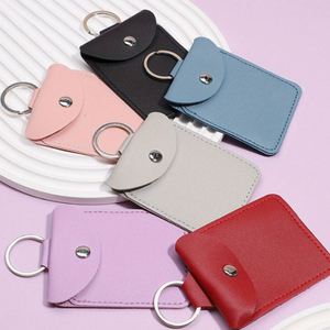 กระเป๋าใส่บัตรหนัง PU สีสันสดใส ดีไซน์เรียบง่าย ทันสมัย ทนทาน ใช้เก็บเหรียญ กระเป๋าสตางค์ใบเล็ก ของขวัญ ใส่บัตรประชาชน - Product Image 1