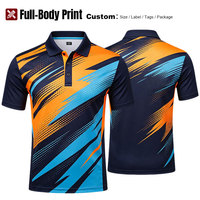 Polo entièrement imprimé, vêtements de travail personnalisés, polos sublimés, logo brodé, polo de golf, t-shirt