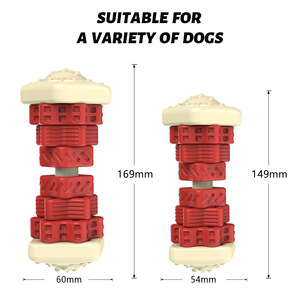 Neutral Products Dog Chew <b>Dumbbell</b> Toy Red And Blue Small Size Teeth Cleaning Pet Chew Toys - Product Image 3