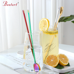 Fourchette et cuillère à cocktail en acier inoxydable à long manche pour mélanger et servir lors de fêtes - Product Image 5
