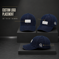 Casquette de baseball 5 panneaux en polyester/coton avec tour de tête réglable, tissu toile/denim/maille, broderie 3D, impression numérique