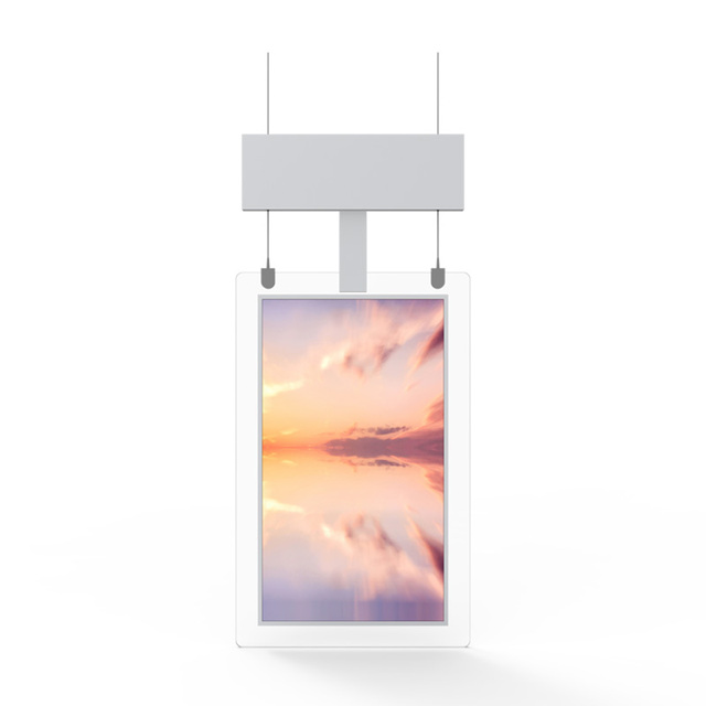 43 55inch Ultra Slim Wall Mounted Double Sided Dual Screen Advertising Wifi Wall Hanging Digital Window Signage Display