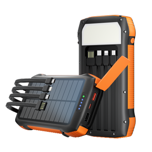 แบตเตอรี่สำรองพลังงานแสงอาทิตย์ขนาด20,000mAh ใหม่พร้อมสายชาร์จและไฟฉายในตัวเป็นตัวเลือกยอดนิยมสำหรับการใช้งานกลางแจ้ง - Product Image 1