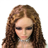 Perruque de cheveux bouclés au crochet style Spring Curly, élastique, type dreadlocks africaines, cheveux indiens, longueur moyenne, peut être permanentée et teinte
