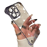 Étuis de téléphone électrolytiques à moitié recouverts de haute qualité pour la série Apple pour IPhone16 Pro Max IPhone15 Pro Max vente en gros d'usine